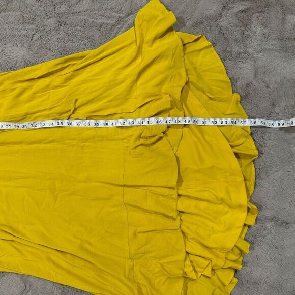 Torrid Maxi Rayon‎ Slub Surplice Wrap Dress Sulphur Plus Size 2X Boho Relax - Picture 13 of 13